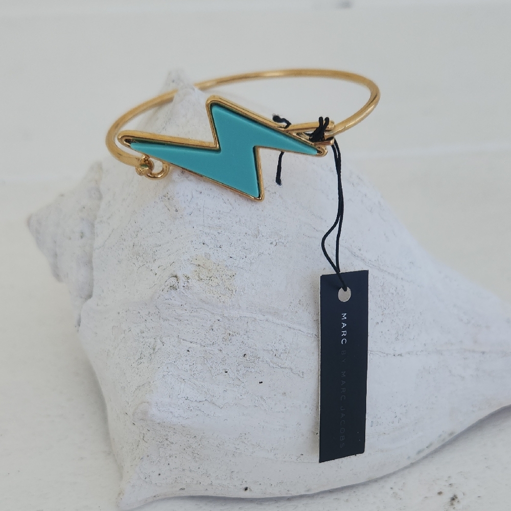 Marc By Marc Jacobs Gold and Turquoise Bracelet - Picture 2 of 15